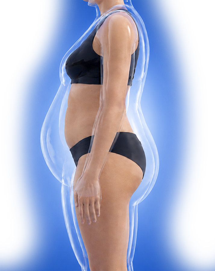 Imagen de mujer con representacion de cambio de salud al bajar de peso