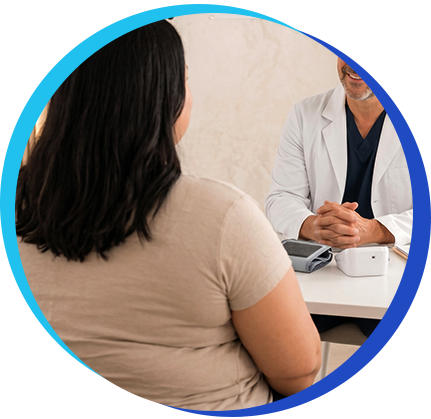 Circulo con Psicologo y paciente Circulo con Psicologo y paciente